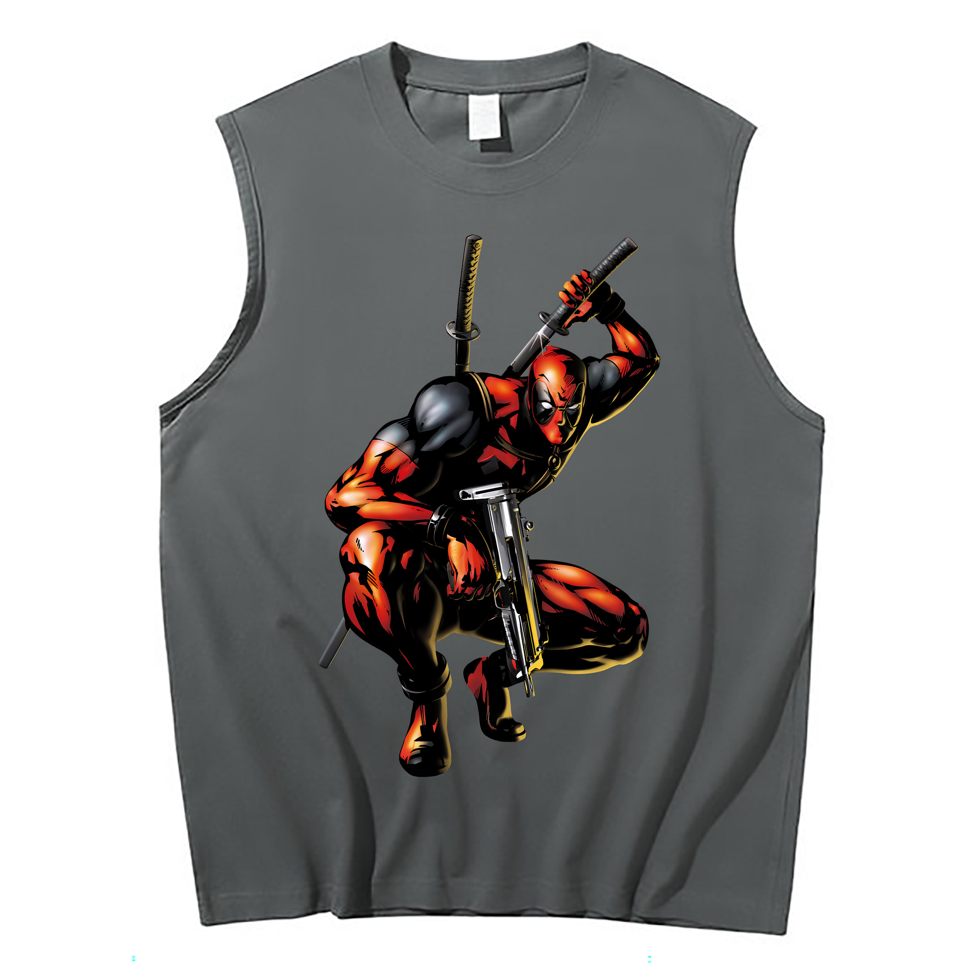 （画像用） Deadpool デッドプール コットン100％タンクトップ（フロントプリント）